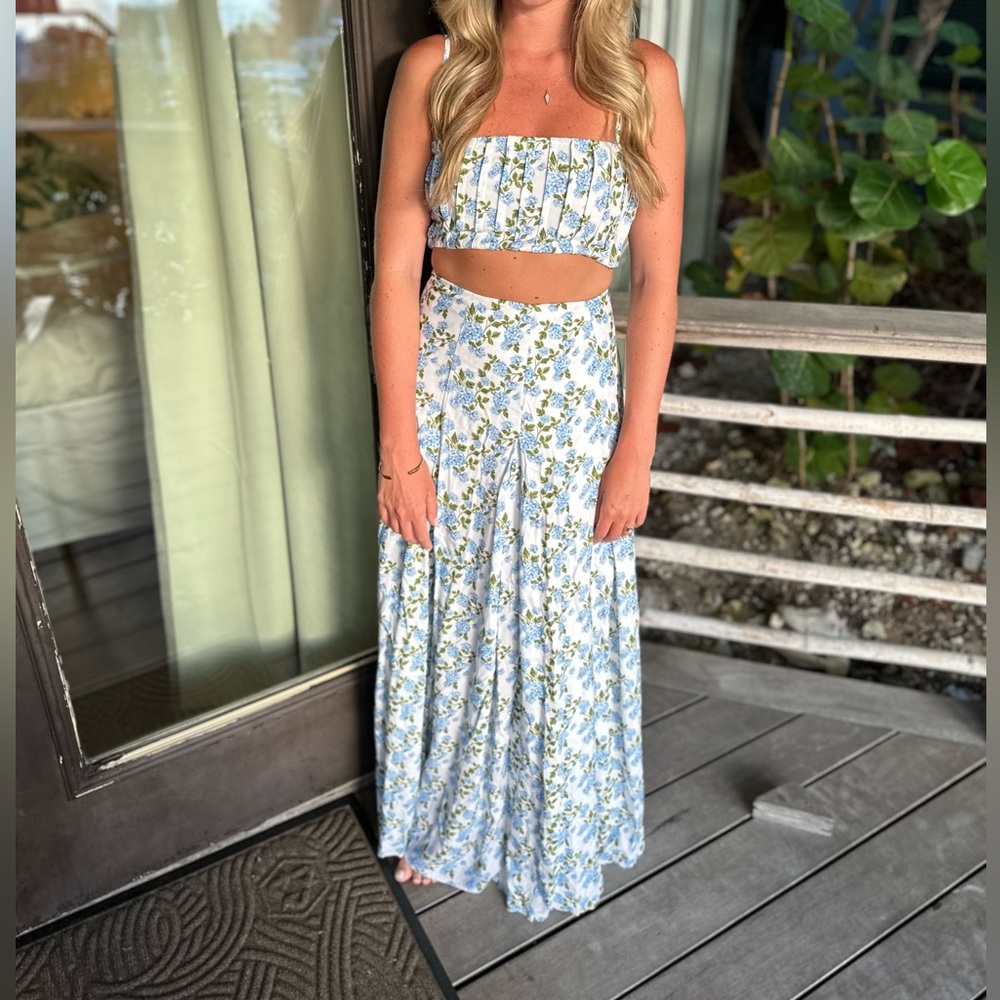 Krewe Du Q XS Athens Skirt in Blue Hydrangea & XS Tasos Skirt in Blue Hydrangea